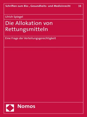 cover image of Die Allokation von Rettungsmitteln